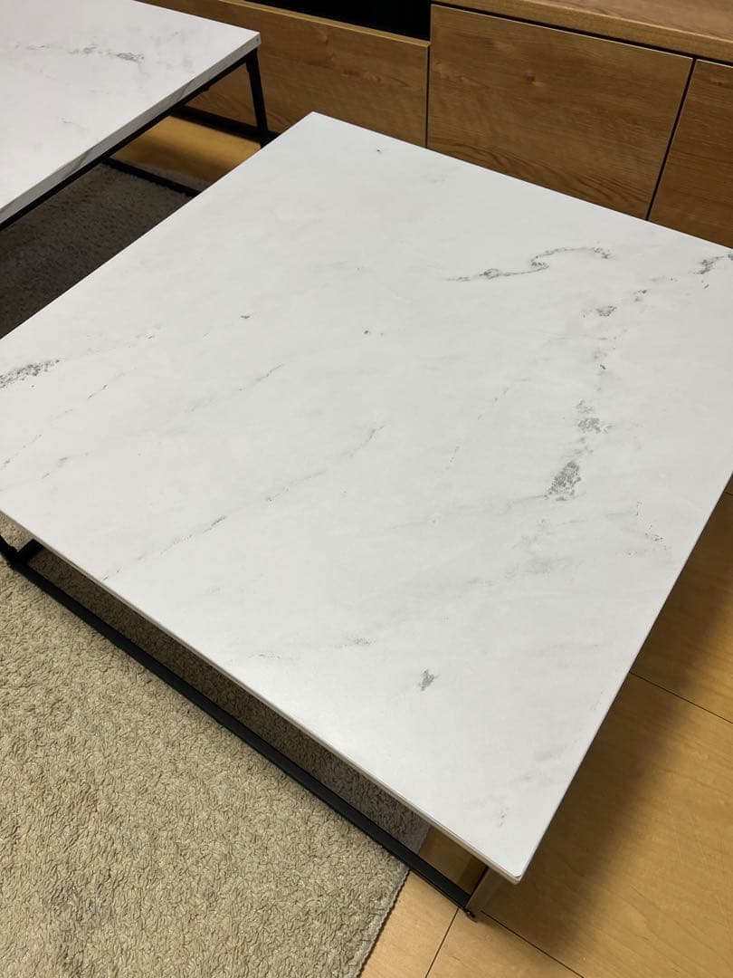 LOWYAネストテーブルM リビングテーブル ローテーブル 大理石模様 ロウヤ