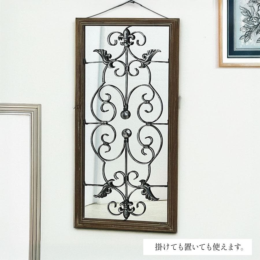 新品　最終お値下げ価格ミラー ウォールデコレーション アイアン