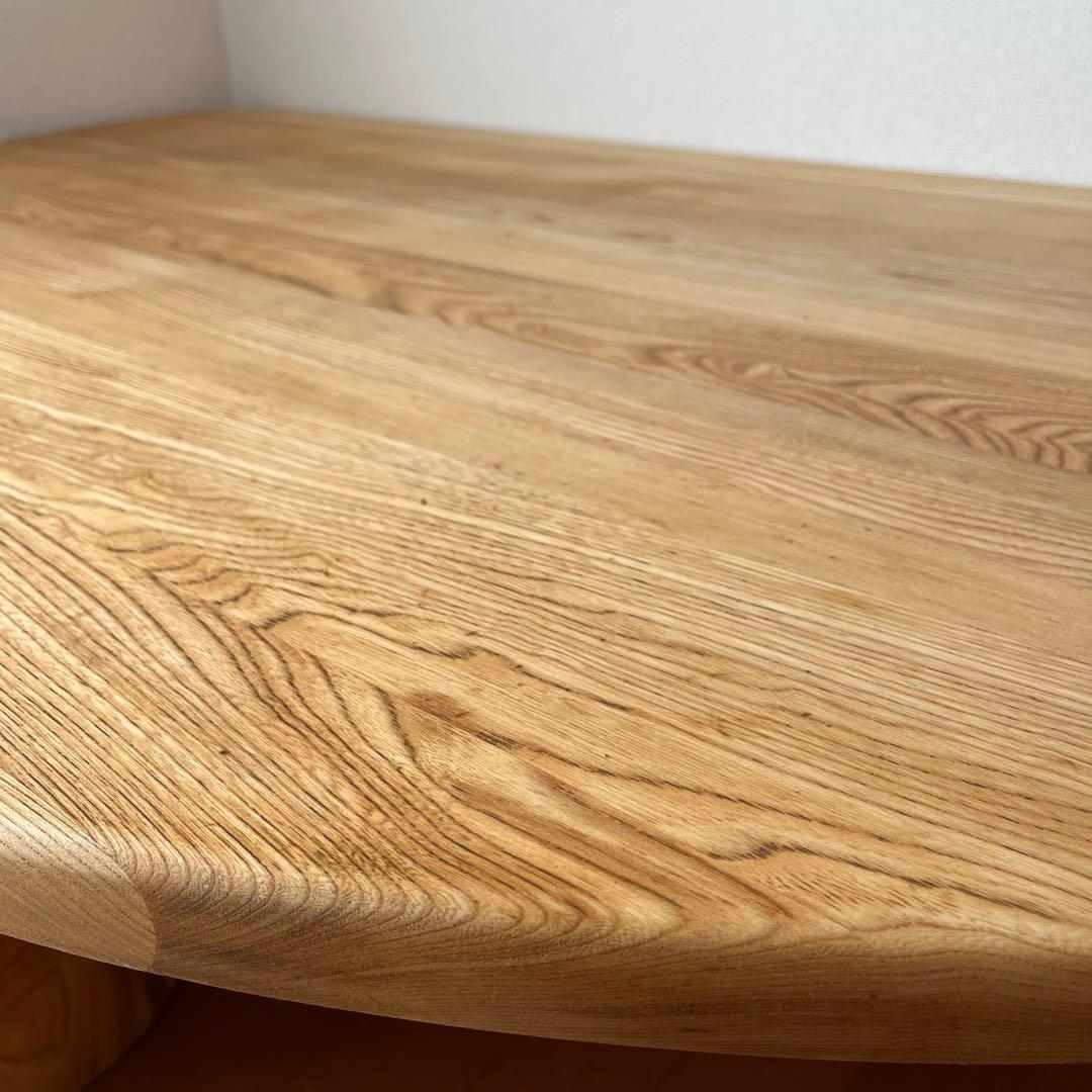 Karimoku カリモク　 国産　無垢　半円テーブル　オイル仕様　半月テーブル
