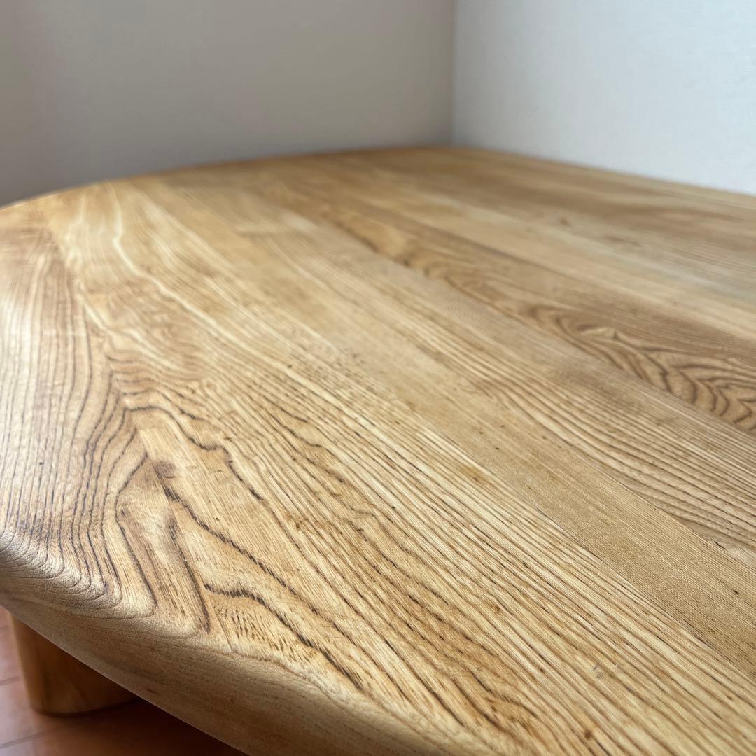 Karimoku カリモク　 国産　無垢　半円テーブル　オイル仕様　半月テーブル