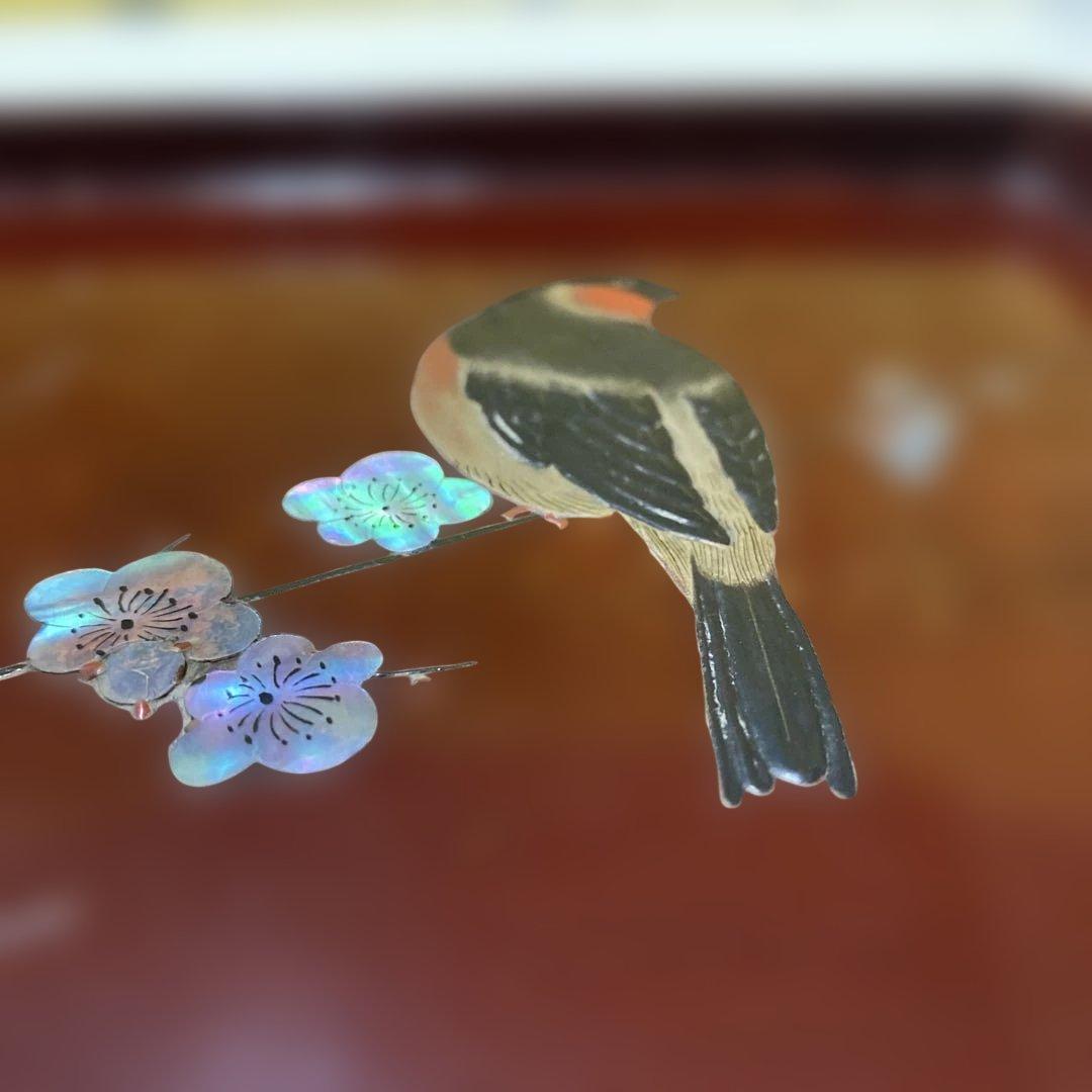 勇助塗 梅貝入に鳥高蒔絵？模様5枚 - メルカリ