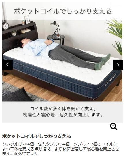 セミダブルマットレス　ＳＭＨ－０１　ホワイト