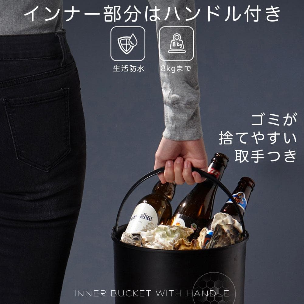 センサー全自動開閉 ゴミ箱 缶型 自動開閉式ゴミ箱 蓋付き ホワイト 容量12L