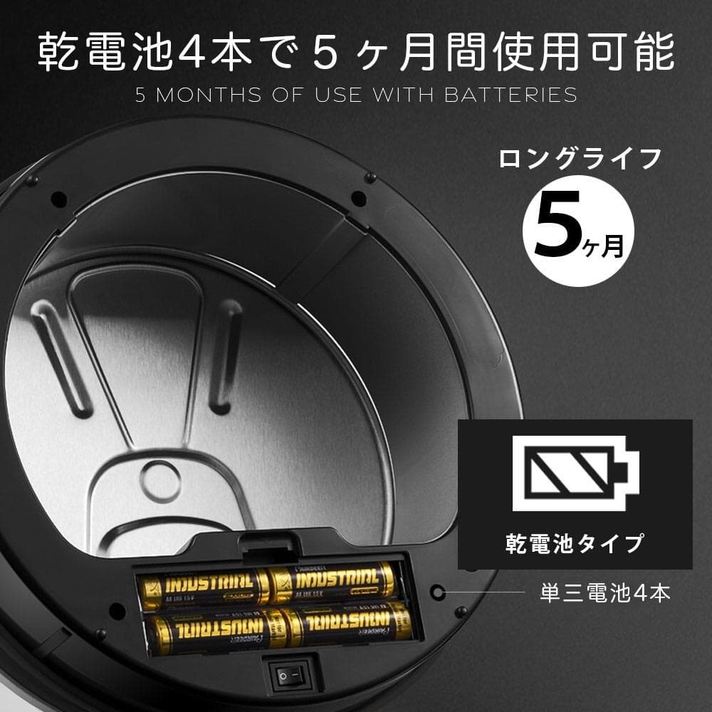 センサー全自動開閉 ゴミ箱 缶型 自動開閉式ゴミ箱 蓋付き ホワイト 容量12L