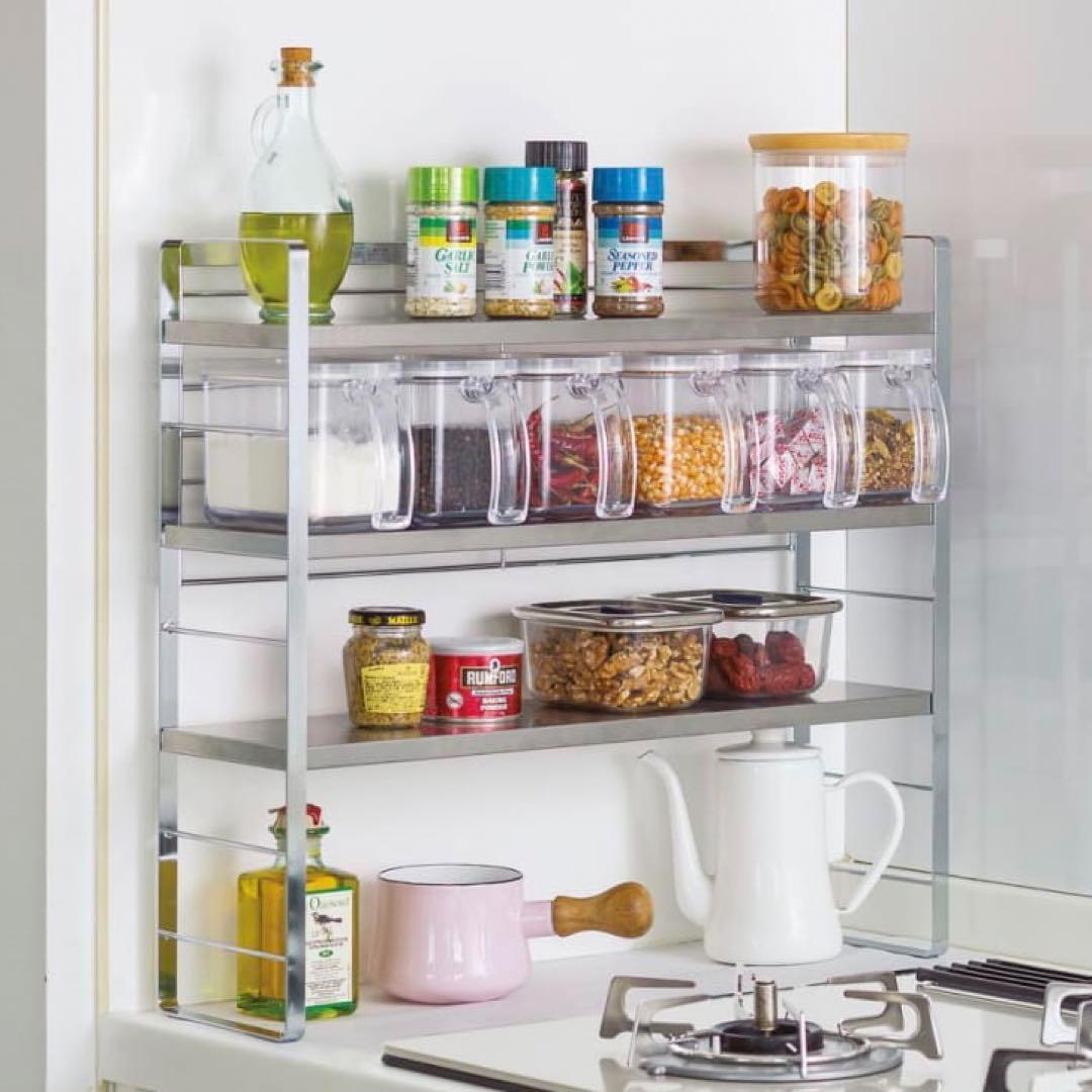 コンロサイドラック　調味料ラック　スパイスラック