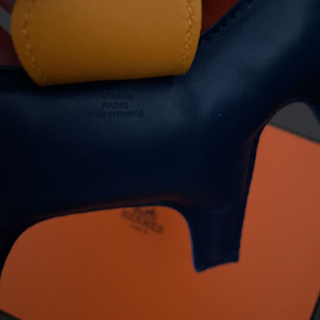 エルメス　ロデオチャーム　G M ネイビー　イエロー