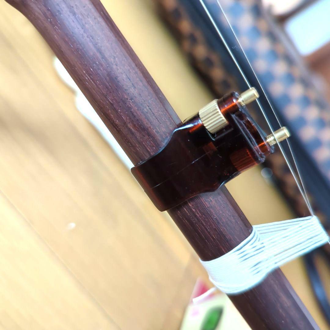 胡涵柔製作 最上級明清老紅木 未使用 螺鈿花 回紋頭 二胡5 - メルカリ