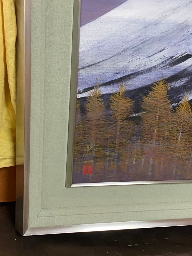 今野忠一】 富士山 日本画 肉筆 12号大 山形県 額縁 額装 インテリア