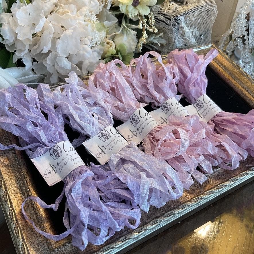 ６mｍ手染め色見本プティ・アンティーク　くしゅくしゅリボン