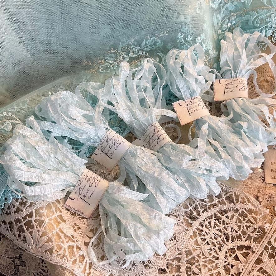 ６mｍ手染め色見本プティ・アンティーク　くしゅくしゅリボン