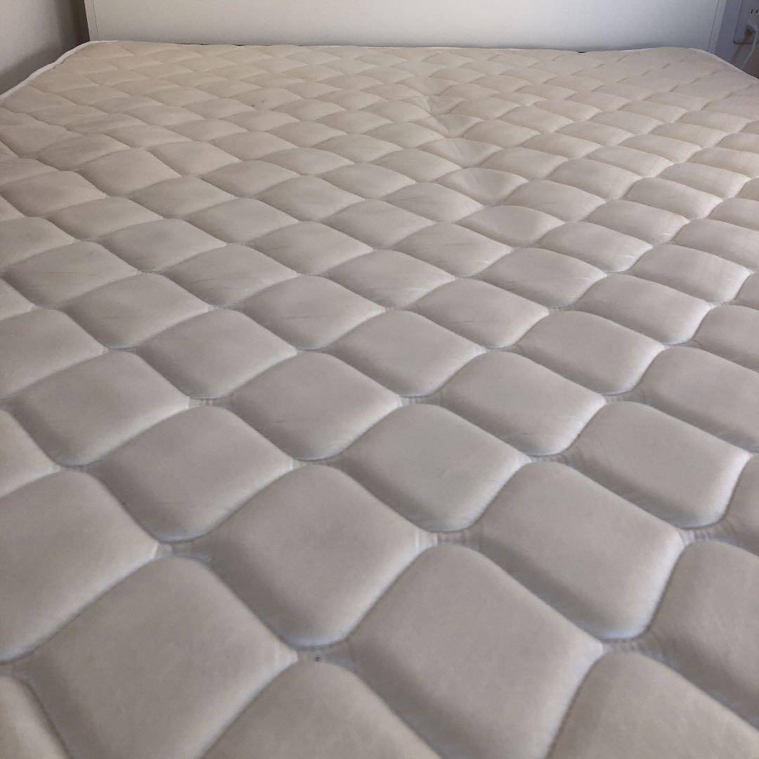 ダブル スプリングマットレス　IKEAカバー付き