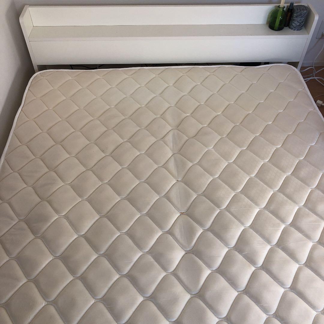 ダブル スプリングマットレス　IKEAカバー付き