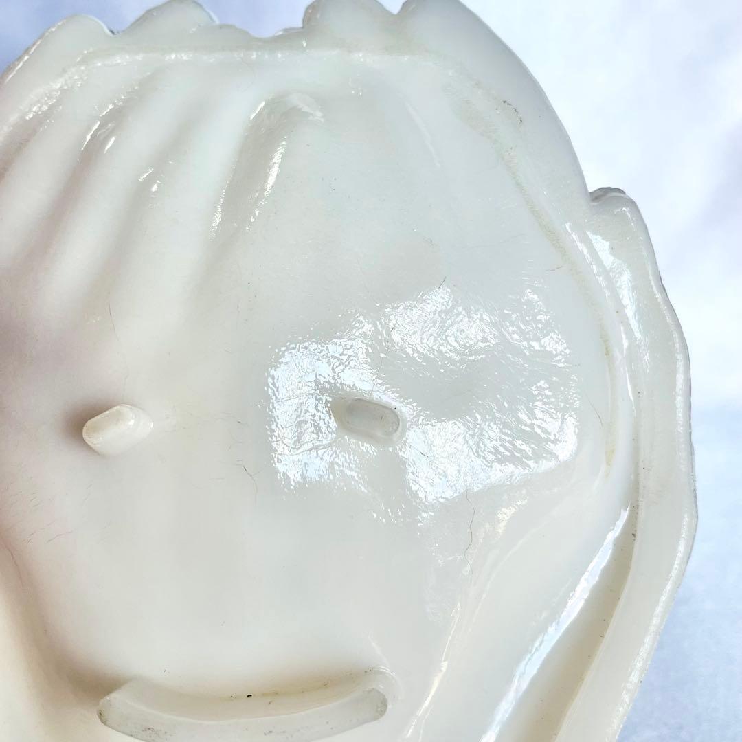 AVON ミルクガラス ハンドトレイ 両手 アンティーク 蚤の市