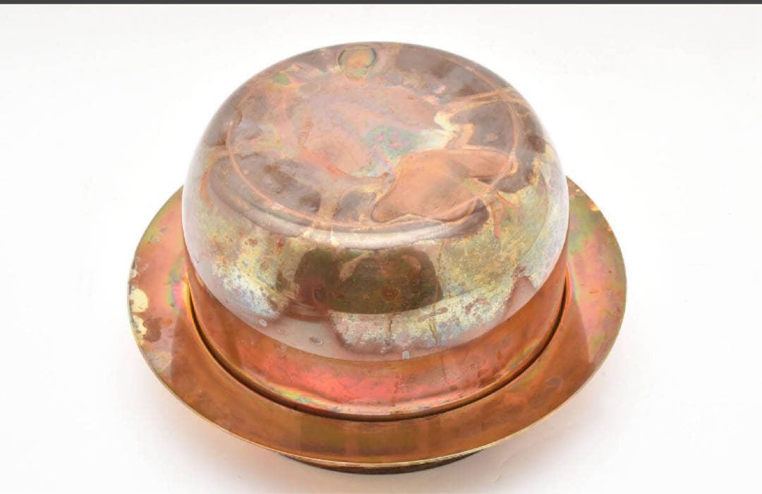 ミツマメ　 中古　純銅製 ごはんはどうだ 3合炊 炊飯釜 飯台つき