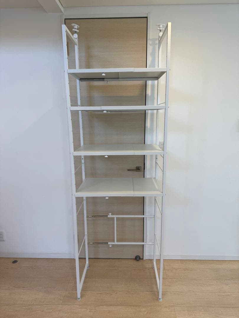 [山善] 突っ張り レンジラック ホワイト RPE-4T(WH)