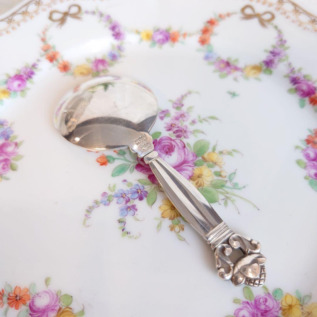 ジョージ・ジェンセン　エコーン　ティーキャディースプーン　純銀　スターリング