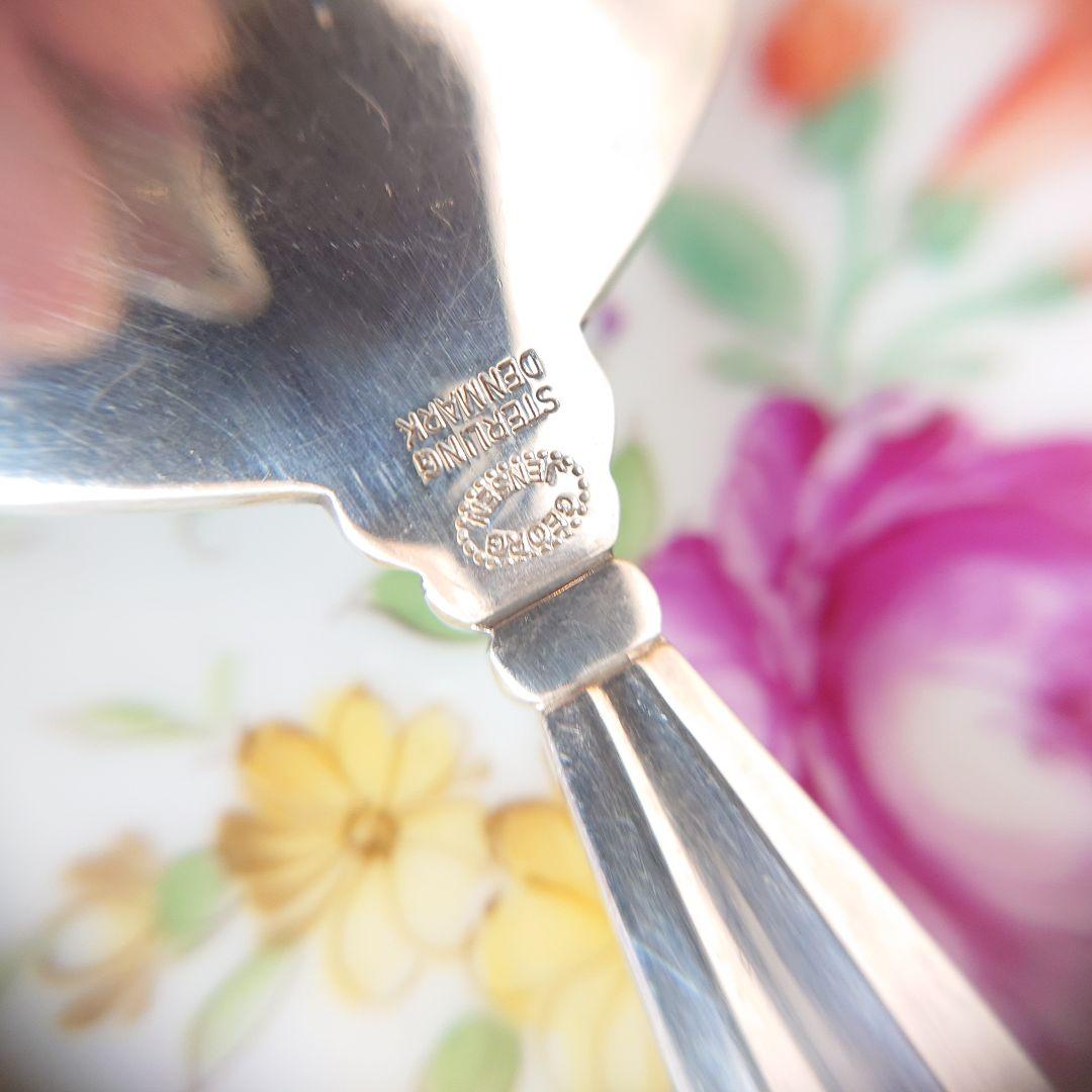 ジョージ・ジェンセン　エコーン　ティーキャディースプーン　純銀　スターリング