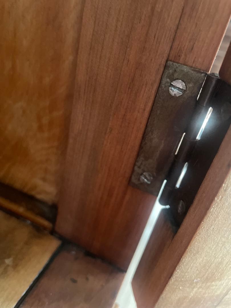 昭和レトロ 水屋箪笥　古家具 キャビネット 収納棚 ガラス戸 アンティーク　家具