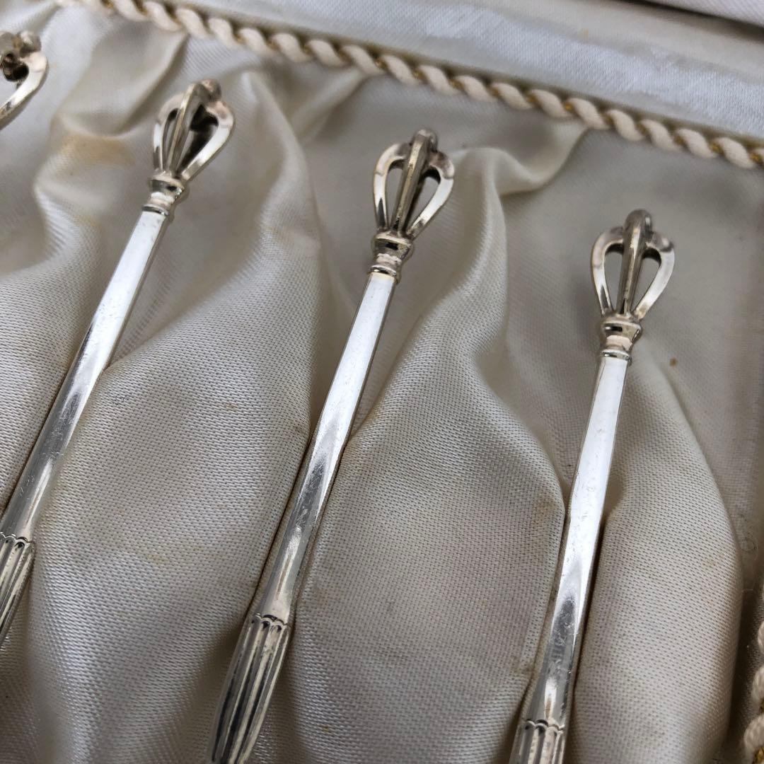 W&S.SORENSEN 純銀　クラウンスプーン6本　スターリングシルバー　銀製