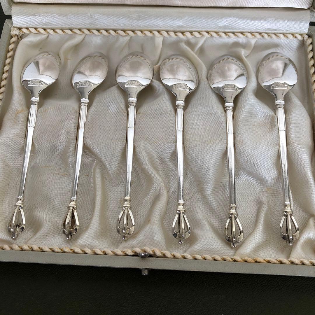 W&S.SORENSEN 純銀　クラウンスプーン6本　スターリングシルバー　銀製