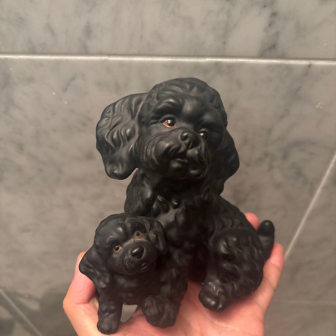 幻の博雲陶器社60年代ビンテージ生きているように美しい瞳で可愛過ぎるトイプードル