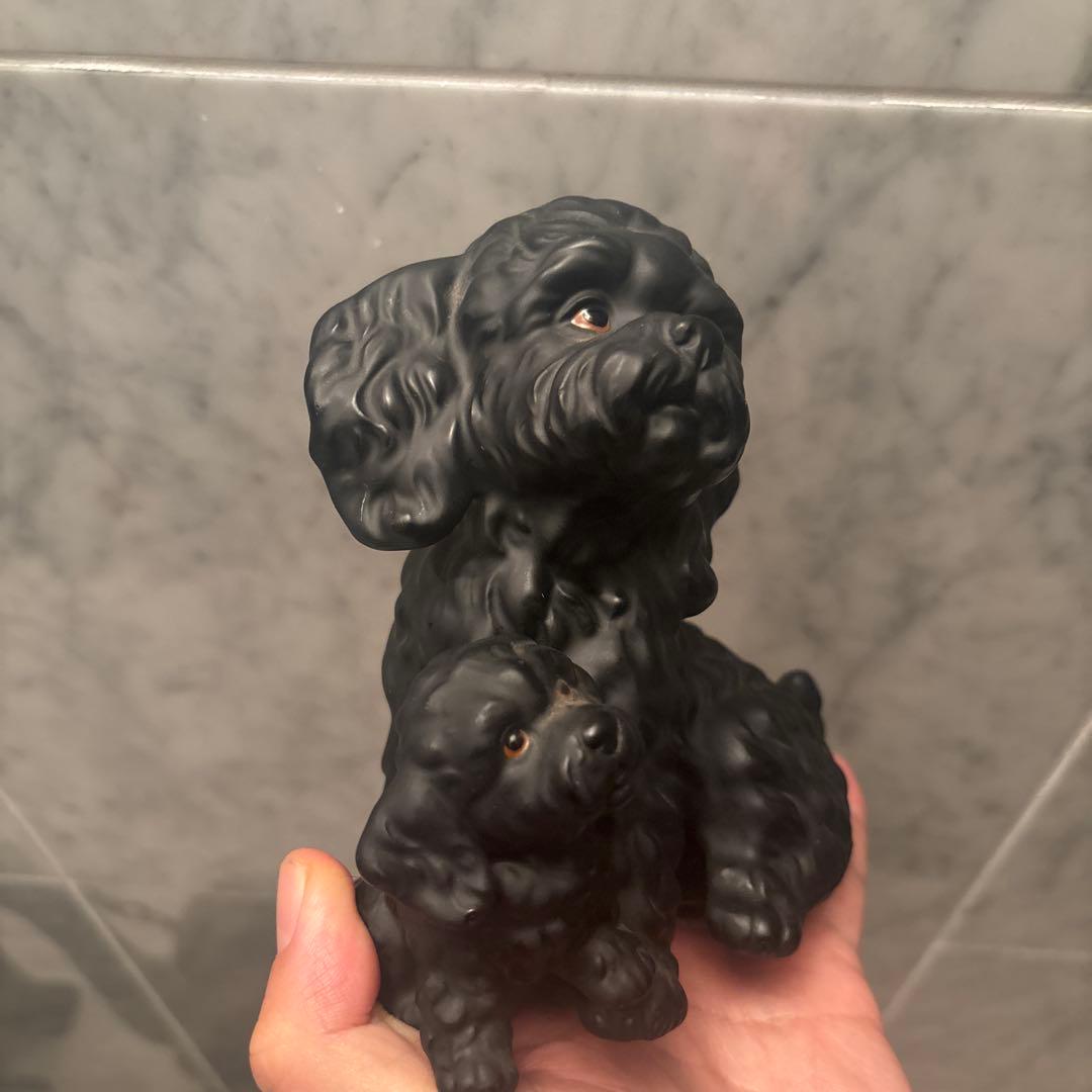 幻の博雲陶器社60年代ビンテージ生きているように美しい瞳で可愛過ぎるトイプードル