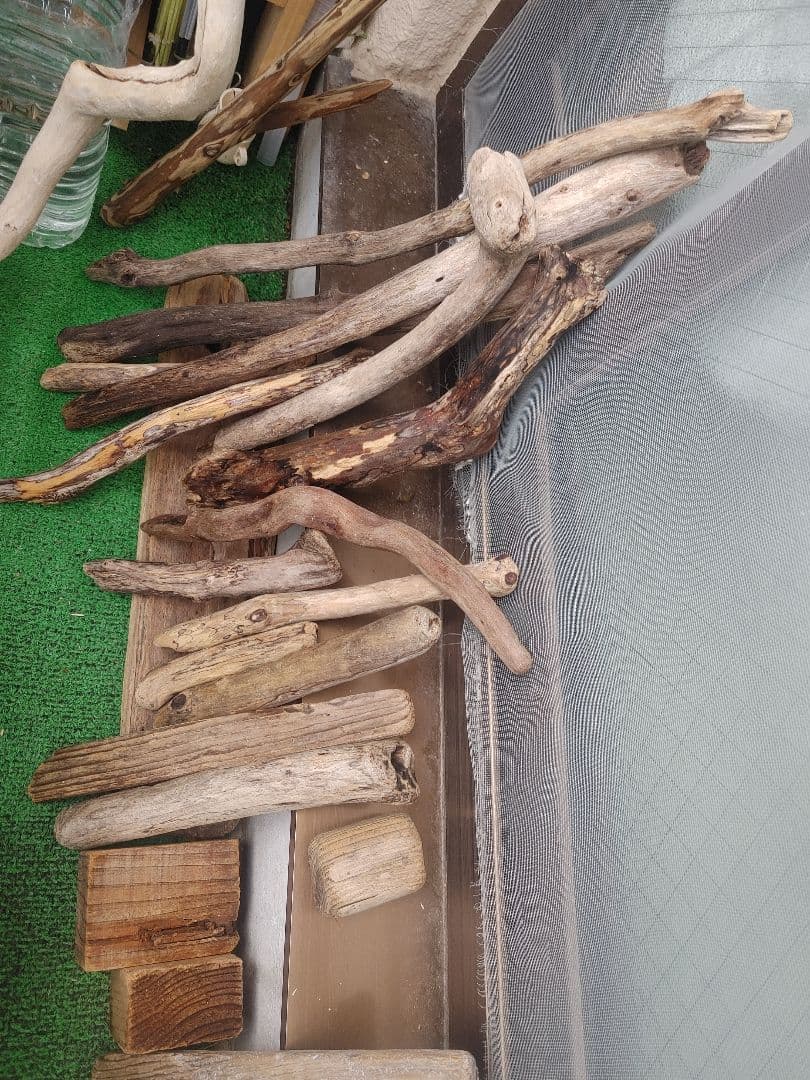 流木　クリスマスツリー　ハンドメイド LED ライト付