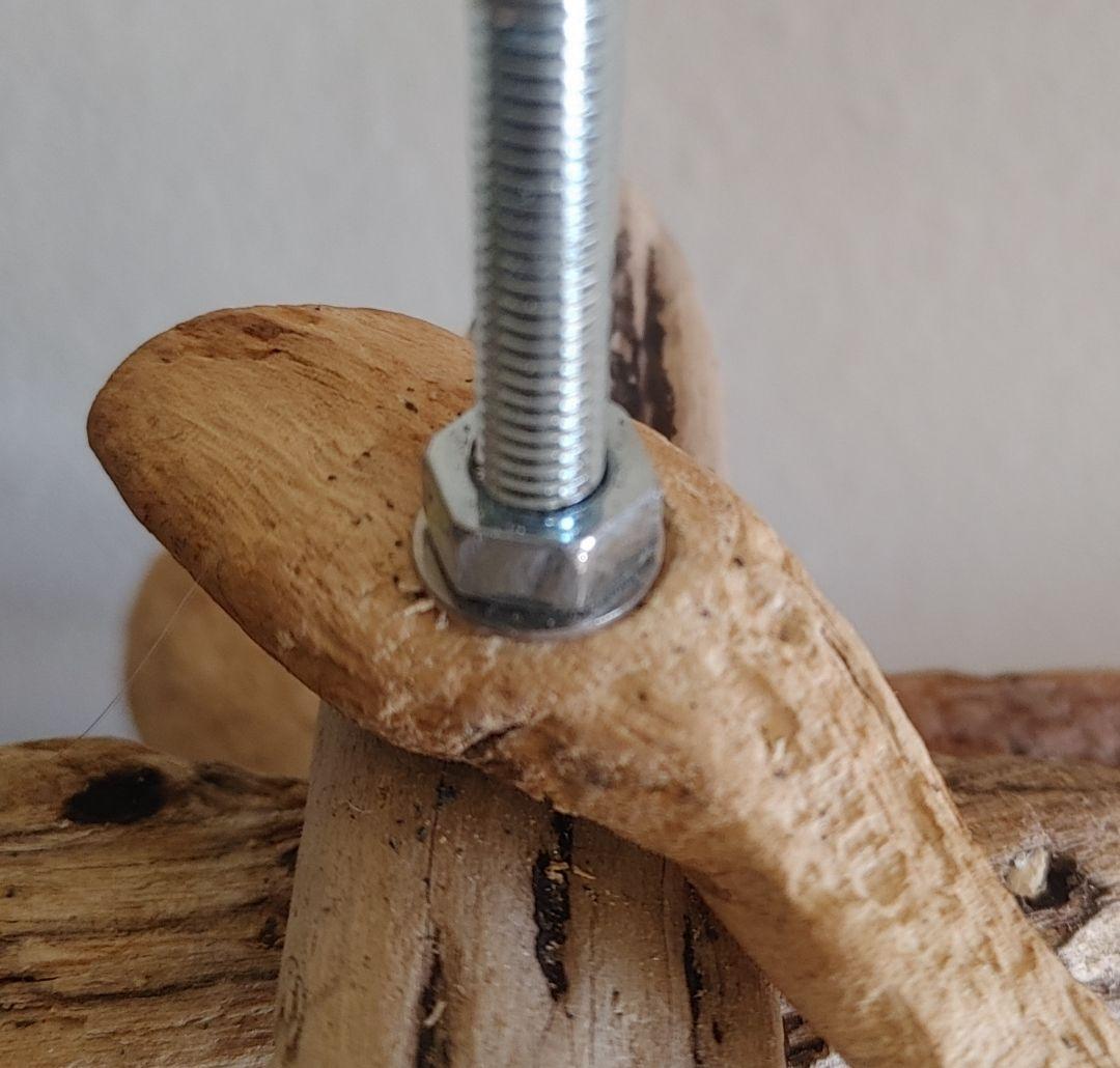 流木　クリスマスツリー　ハンドメイド LED ライト付