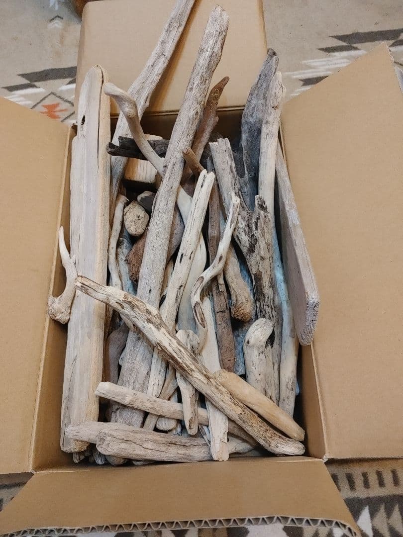 流木　クリスマスツリー　ハンドメイド LED ライト付