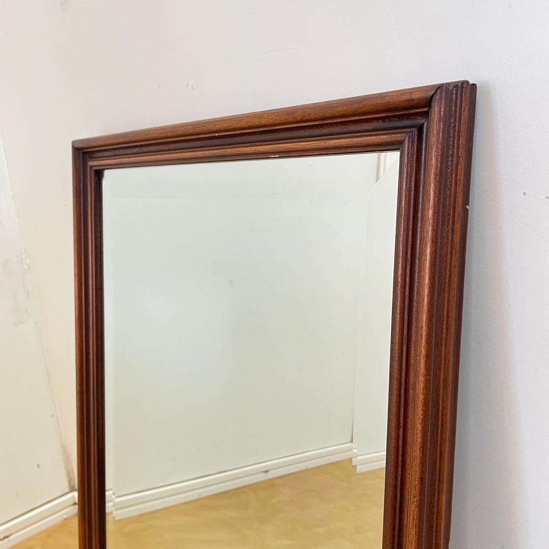 イタリア アンティーク調 ウォールミラー 木枠ミラー 鏡 壁掛け 立て掛け