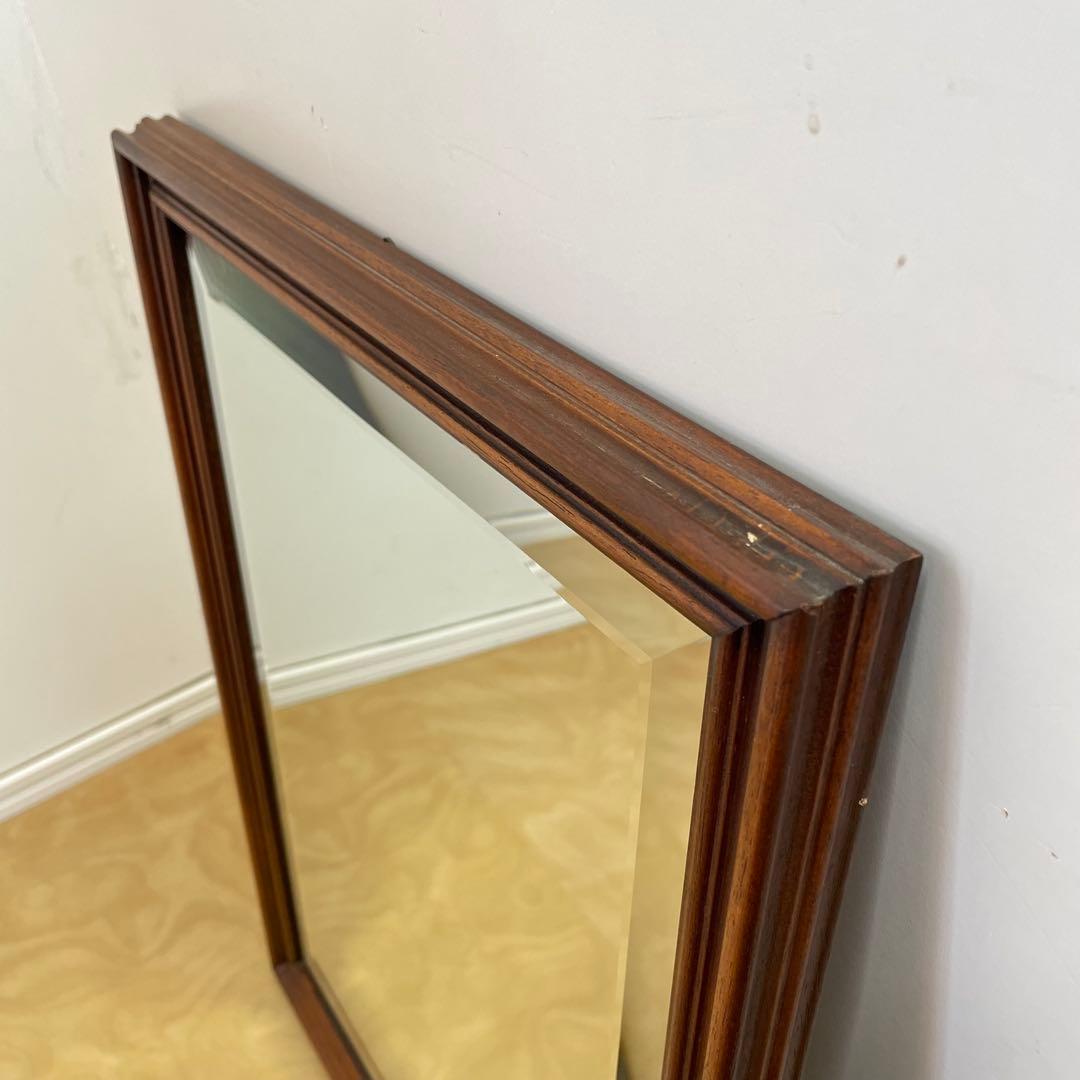 イタリア アンティーク調 ウォールミラー 木枠ミラー 鏡 壁掛け 立て掛け