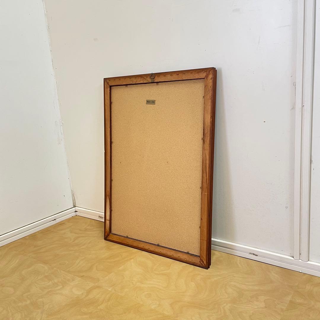 イタリア アンティーク調 ウォールミラー 木枠ミラー 鏡 壁掛け 立て掛け