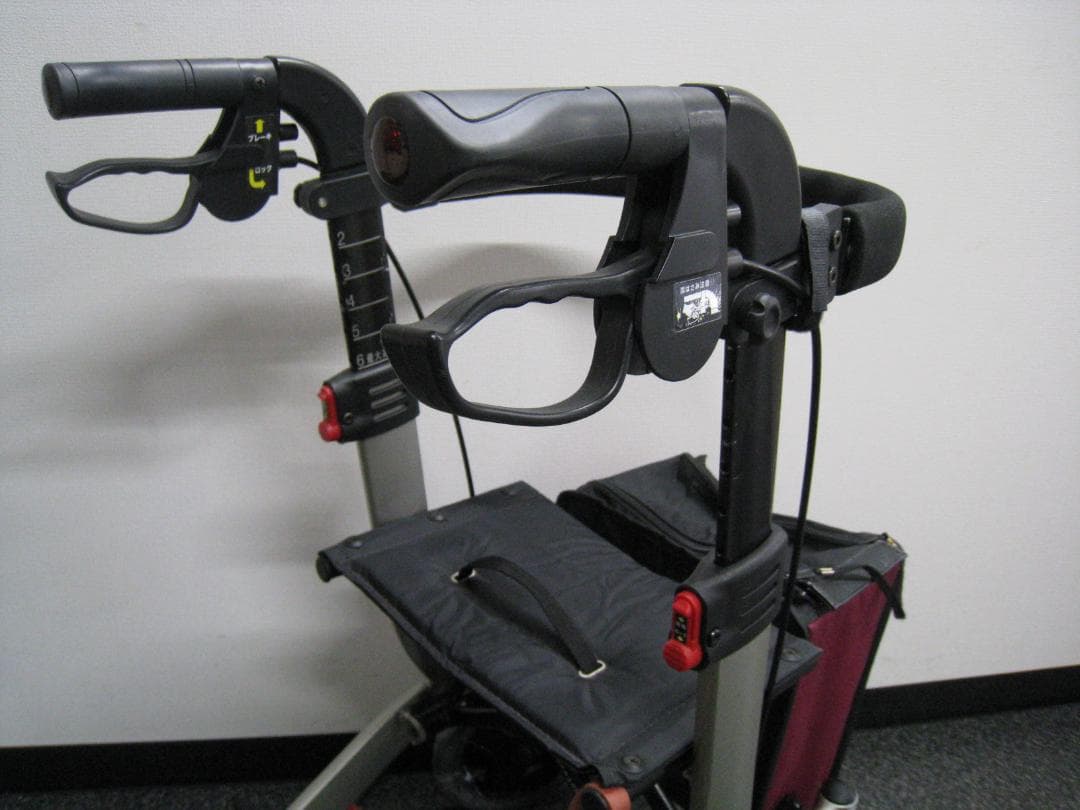 介護用品 歩行車 リトルターン ハイタイプ アロン化成 安寿 ワインレッド