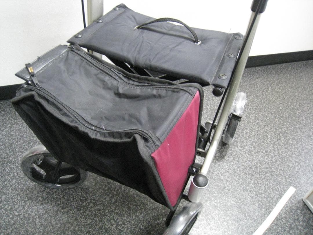 介護用品 歩行車 リトルターン ハイタイプ アロン化成 安寿 ワインレッド