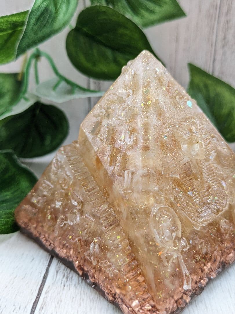 【睦月】シトリンのビリケンさん形オルゴナイト☆他２点