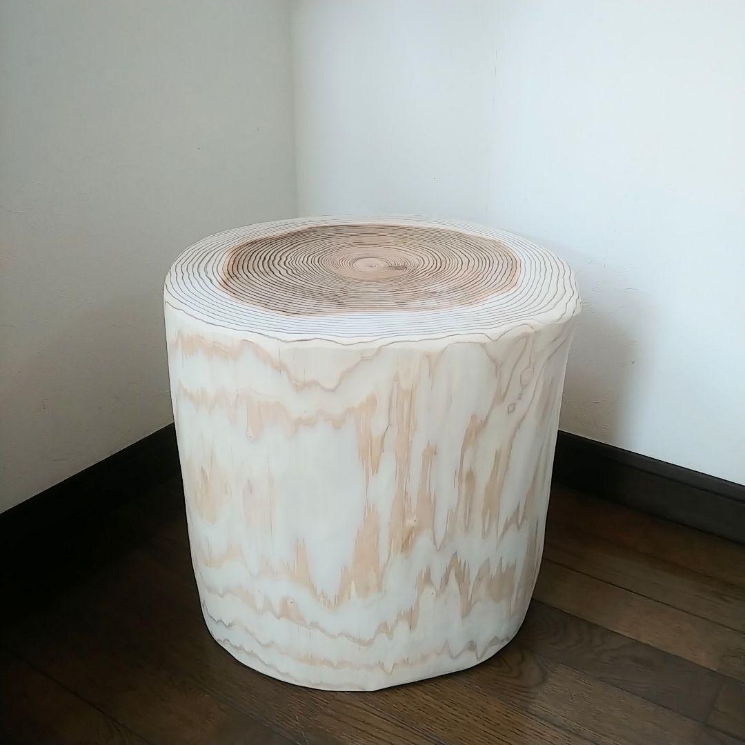 丸太スツール　丸太サイドテーブル　スギ