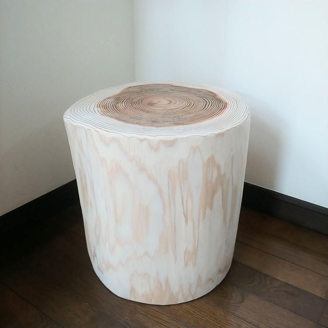 丸太スツール　丸太サイドテーブル　スギ