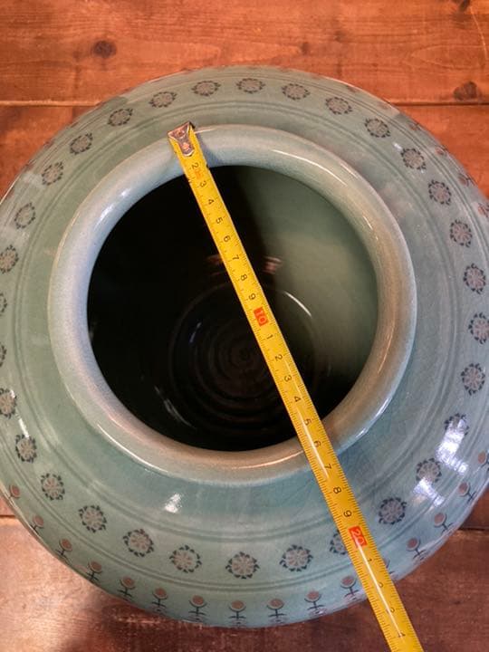 高麗青磁 振興　大きな　花瓶 置物　壷　花器　木箱付き　中国　骨董