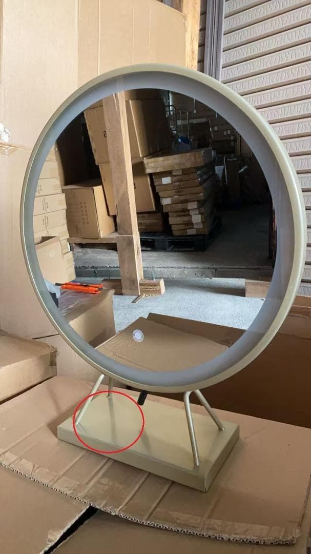 ホワイトモダンドレッサー・鏡台 訳あり品　写真をご確認J206-80-06