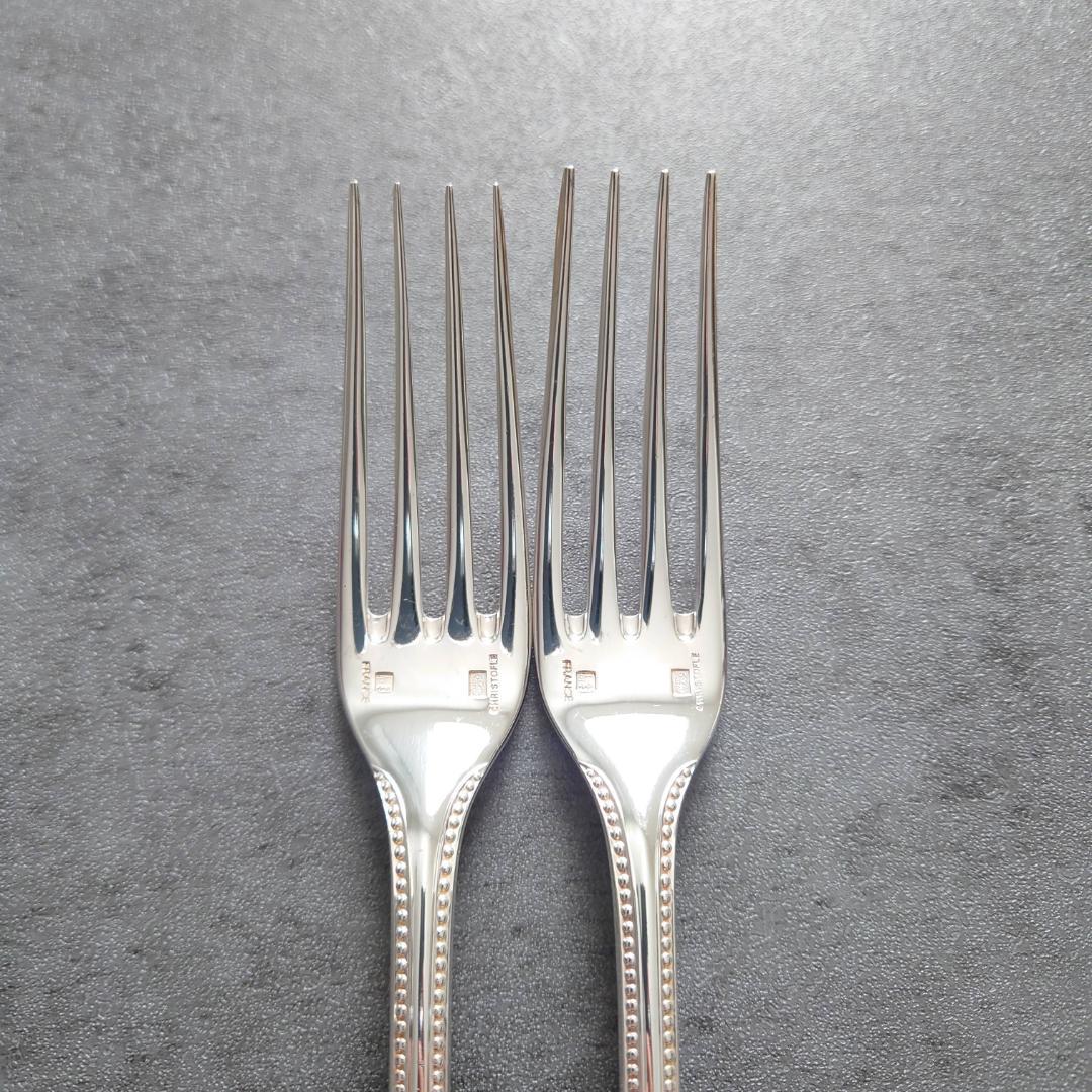 希少 美品 クリストフル パール スタンダードフォーク 2点