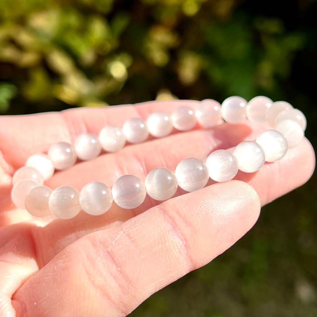 最高級　針並みが綺麗　ホワイトサゲニティッククォーツブレスレット 1