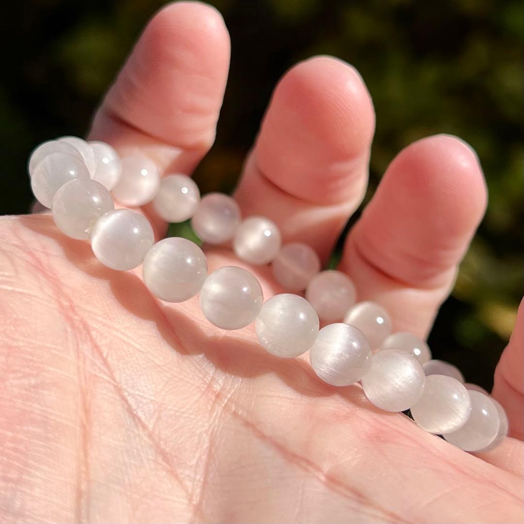 最高級　針並みが綺麗　ホワイトサゲニティッククォーツブレスレット 1