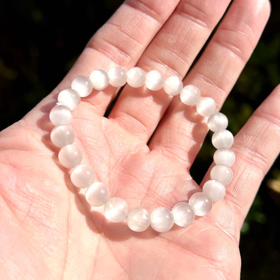 最高級　針並みが綺麗　ホワイトサゲニティッククォーツブレスレット 1