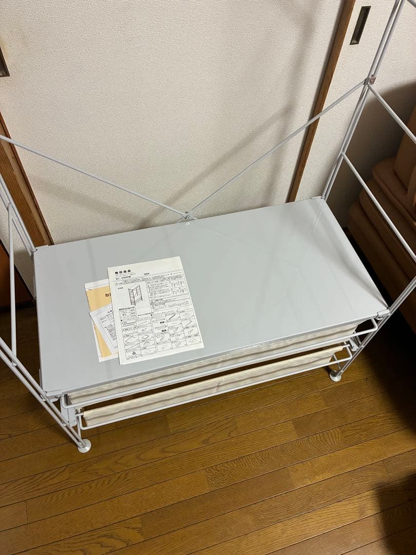 【23区配送】無印良品 スチールユニットシェルフ ワードローブ グレー