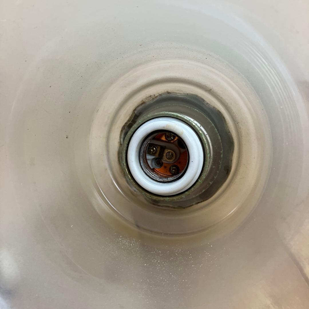 D-2 昭和レトロ フリル型 ガラスシェード ペンダントライト シーリングライト