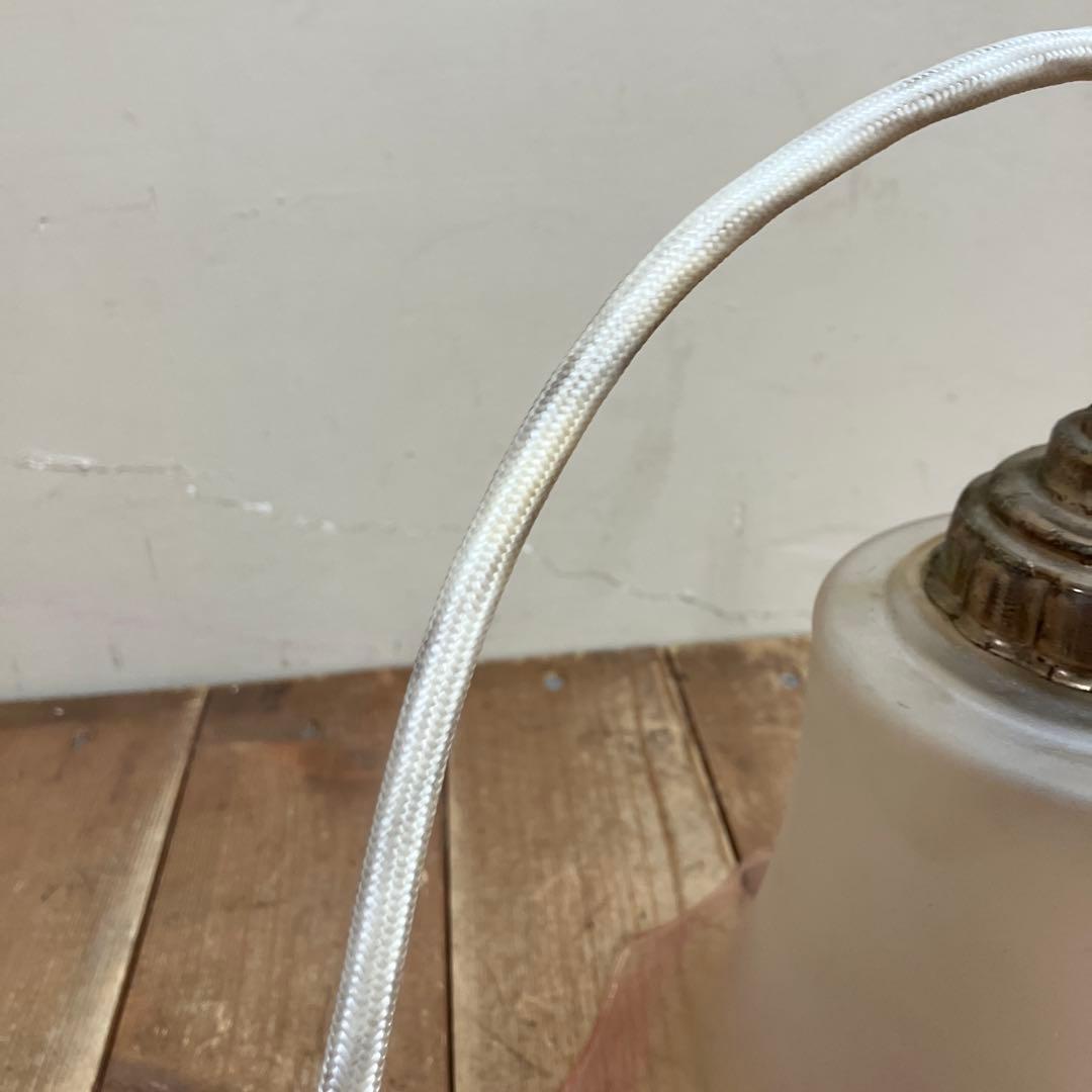 D-2 昭和レトロ フリル型 ガラスシェード ペンダントライト シーリングライト