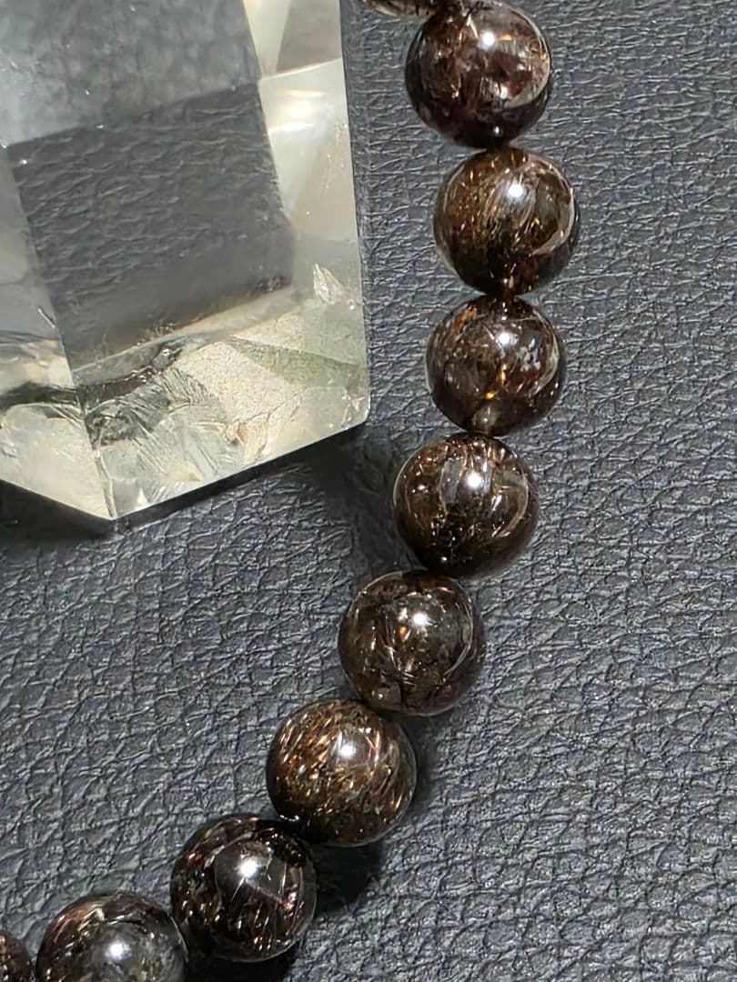 8.3㎜　ブラックルチルクォーツブレスレット