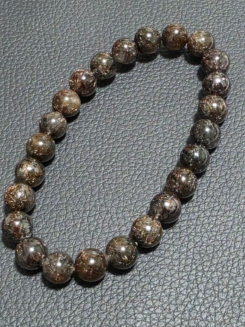 8.3㎜　ブラックルチルクォーツブレスレット