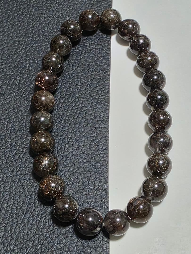 8.3㎜　ブラックルチルクォーツブレスレット