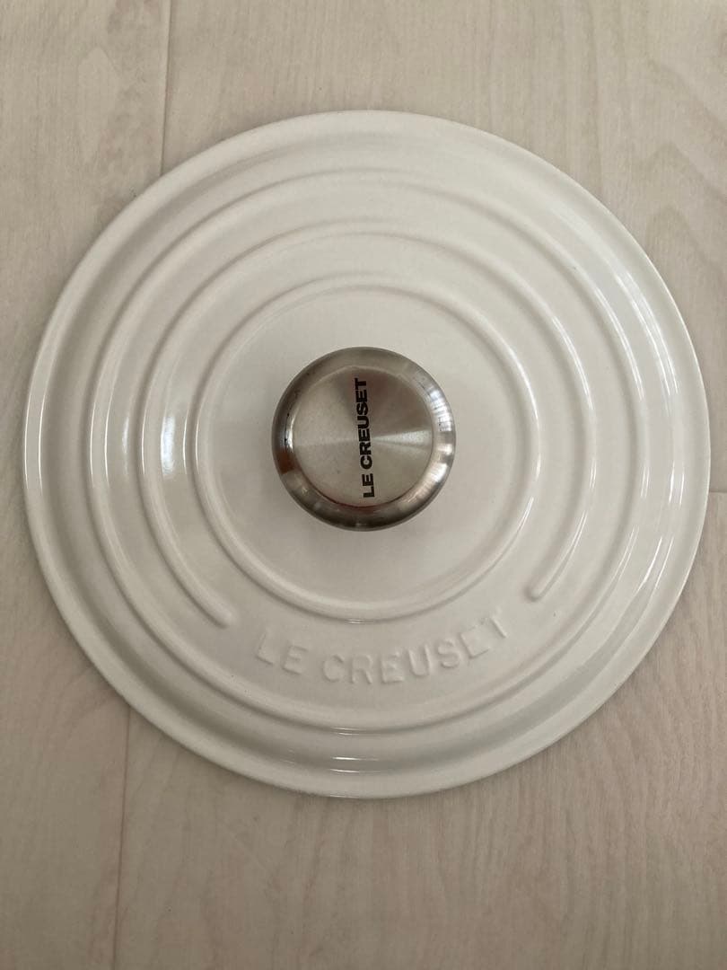 Le Creuset 両手鍋 5.2L ホワイト　深型